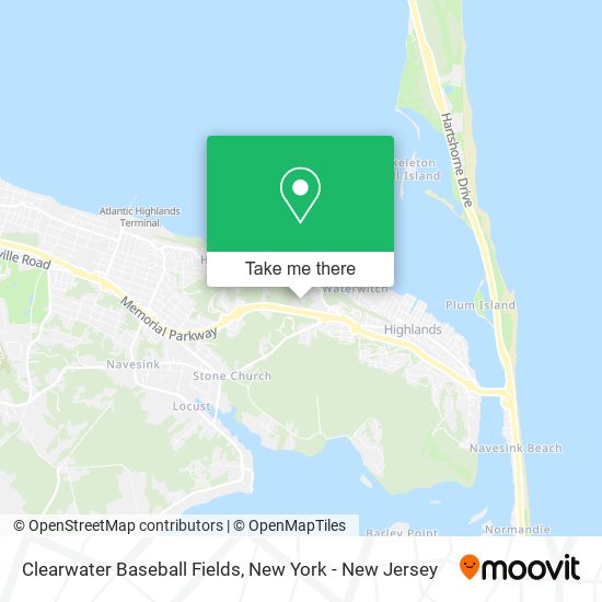 Clearwater Baseball Fields map