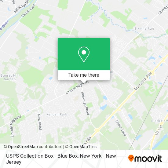 USPS Collection Box - Blue Box map