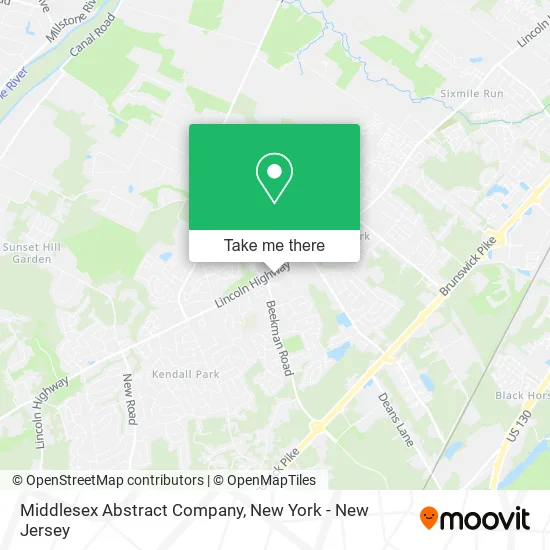 Middlesex Abstract Company map