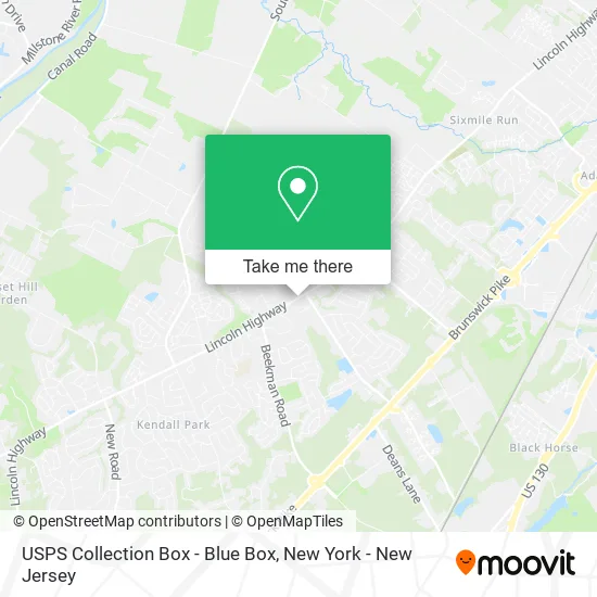 USPS Collection Box - Blue Box map