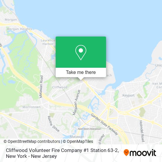 Cliffwood Volunteer Fire Company #1 Station 63-2 map
