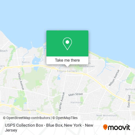 Mapa de USPS Collection Box - Blue Box