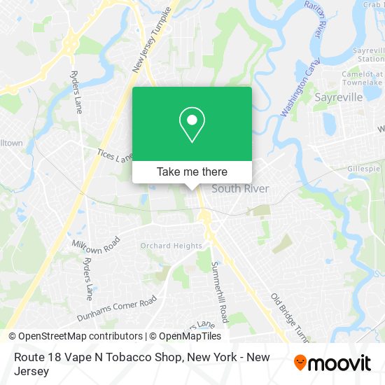 Mapa de Route 18 Vape N Tobacco Shop