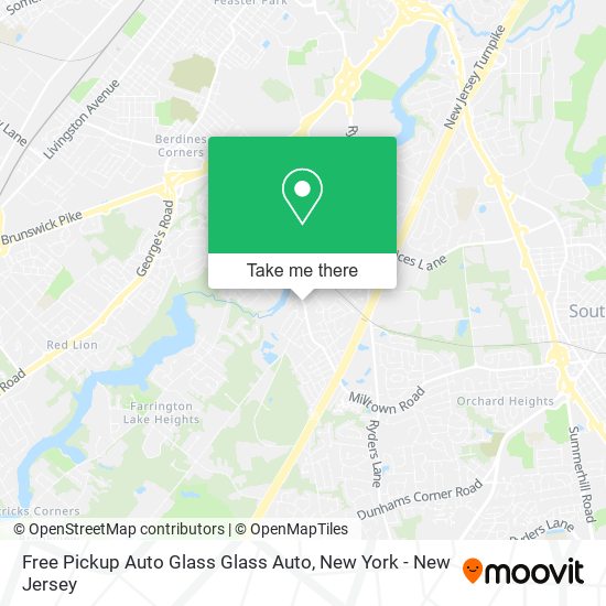 Mapa de Free Pickup Auto Glass Glass Auto