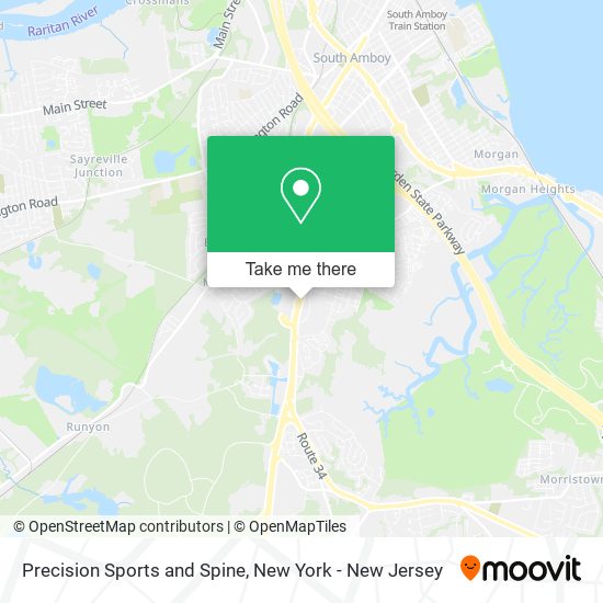 Precision Sports and Spine map