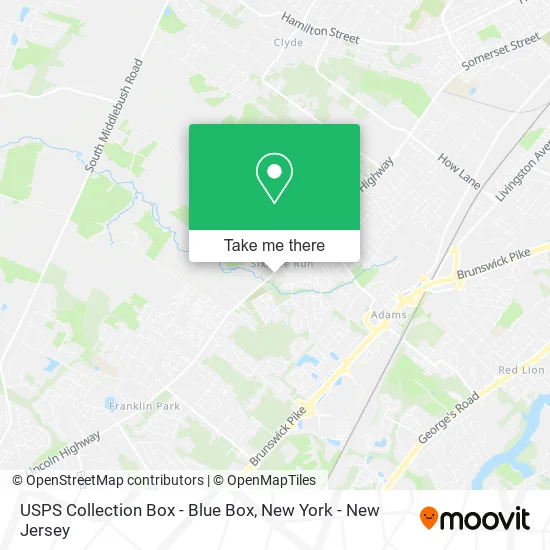 USPS Collection Box - Blue Box map