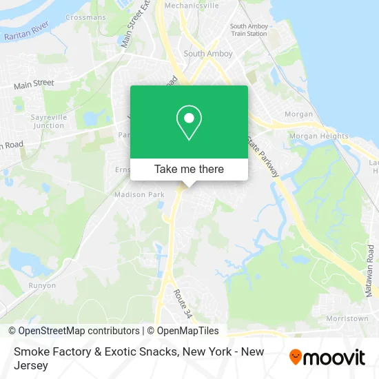 Smoke Factory & Exotic Snacks map