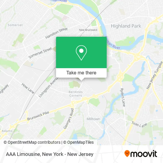 AAA Limousine map