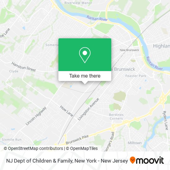 NJ Dept of Children & Family map