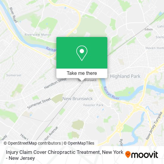Mapa de Injury Claim Cover Chiropractic Treatment