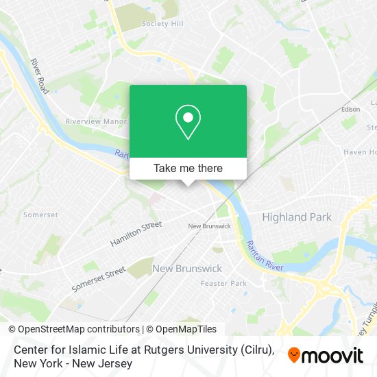 Mapa de Center for Islamic Life at Rutgers University (Cilru)