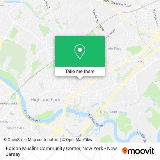 Mapa de Edison Muslim Community Center