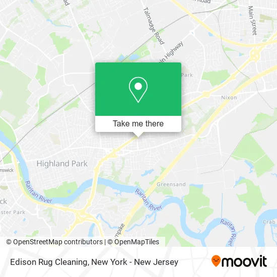 Edison Rug Cleaning map