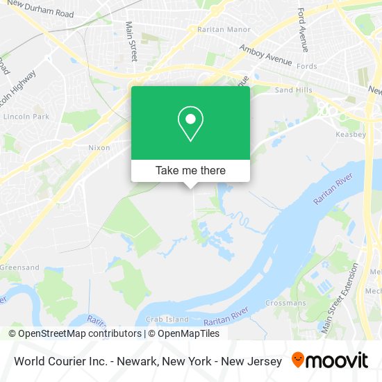 World Courier Inc. - Newark map