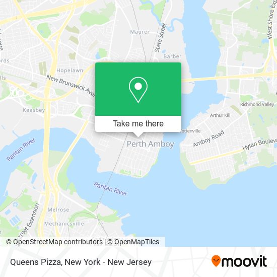 Queens Pizza map