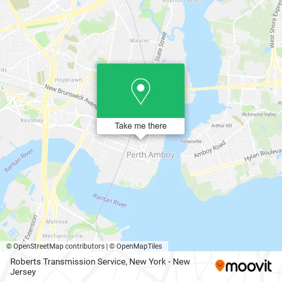 Roberts Transmission Service map