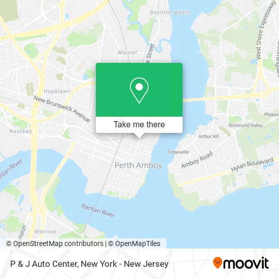 P & J Auto Center map