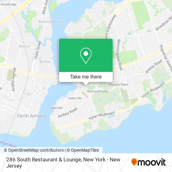 Mapa de 286 South Restaurant & Lounge