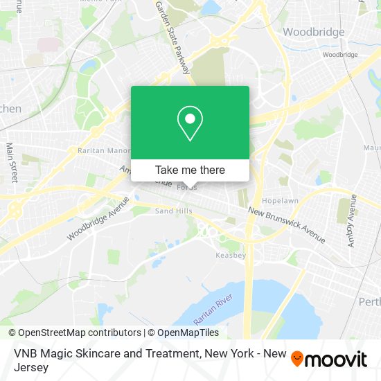 VNB Magic Skincare and Treatment map