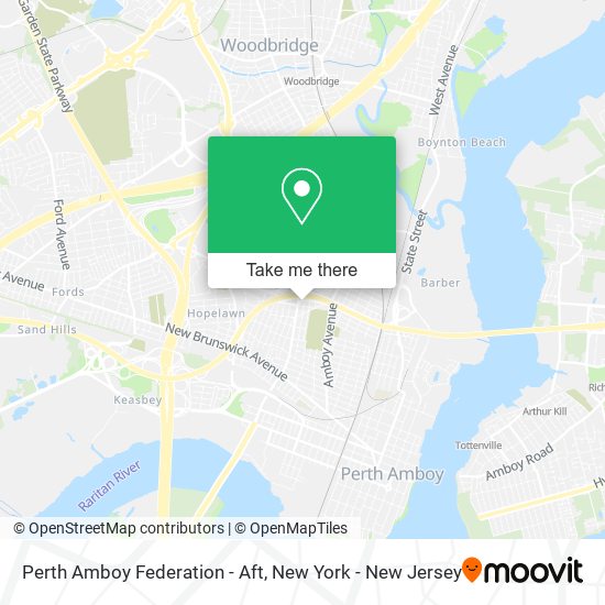 Mapa de Perth Amboy Federation - Aft