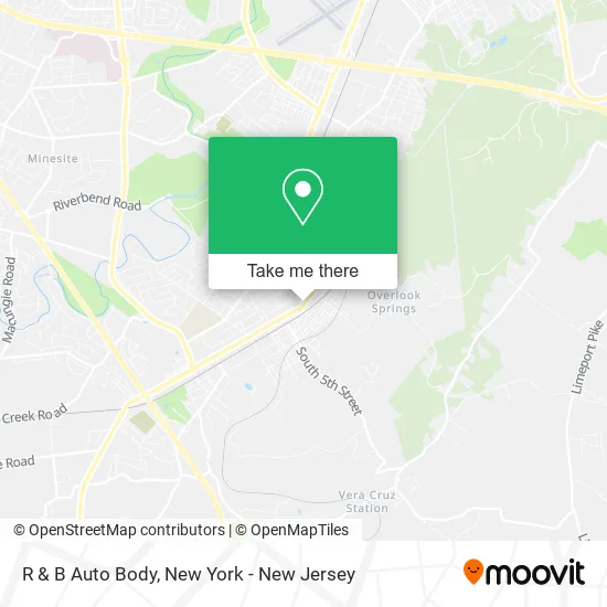 R & B Auto Body map