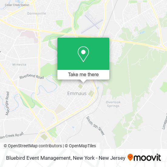 Bluebird Event Management map