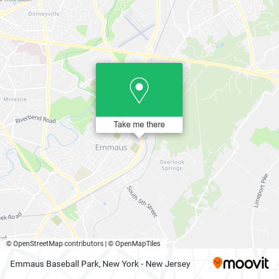 Mapa de Emmaus Baseball Park