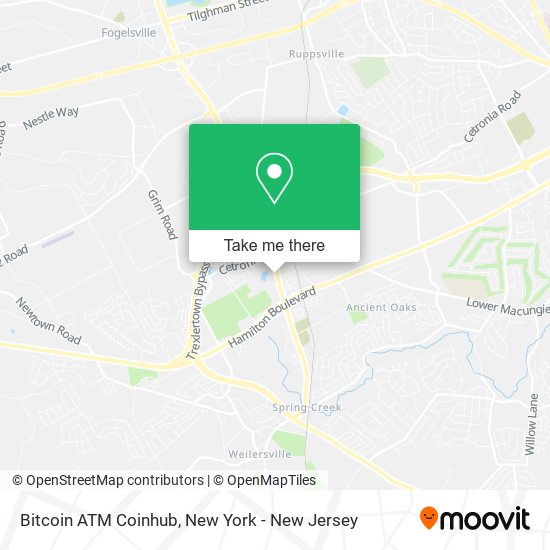 Bitcoin ATM Coinhub map