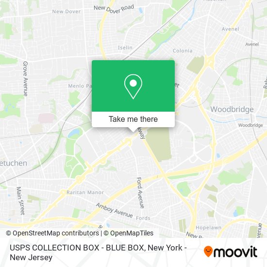 USPS COLLECTION BOX - BLUE BOX map