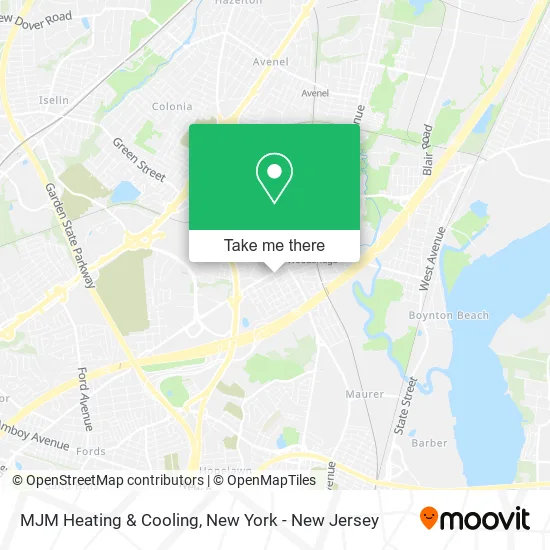 MJM Heating & Cooling map