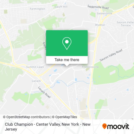 Club Champion - Center Valley map