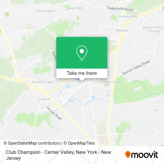 Club Champion - Center Valley map