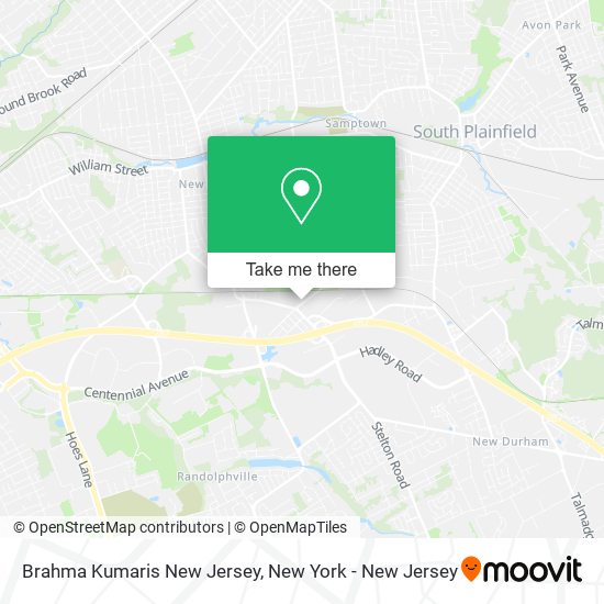 Brahma Kumaris New Jersey map