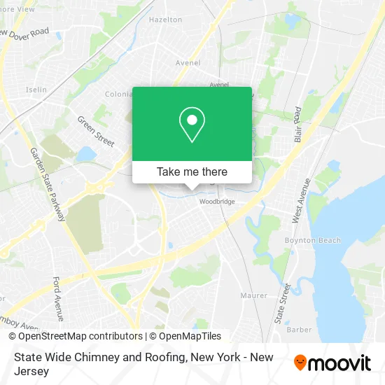 State Wide Chimney and Roofing map