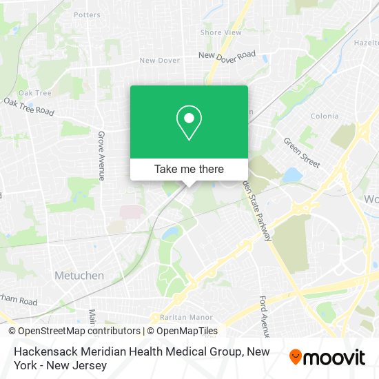 Hackensack Meridian Health Medical Group map
