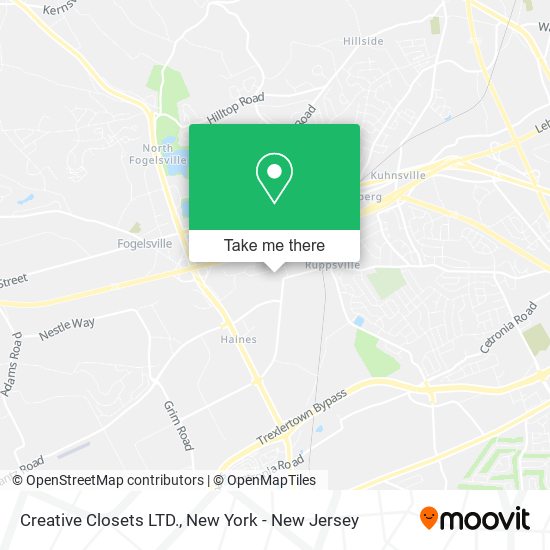 Creative Closets LTD. map