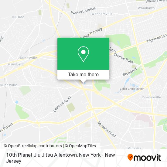10th Planet Jiu Jitsu Allentown map
