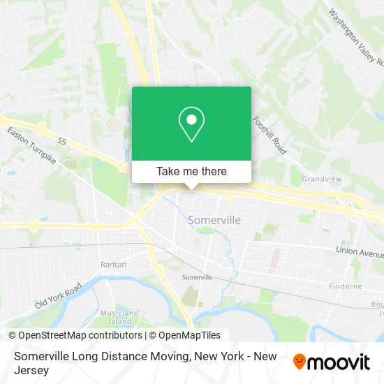 Somerville Long Distance Moving map