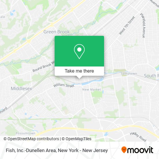 Mapa de Fish, Inc.-Dunellen Area
