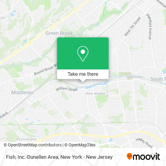 Fish, Inc.-Dunellen Area map