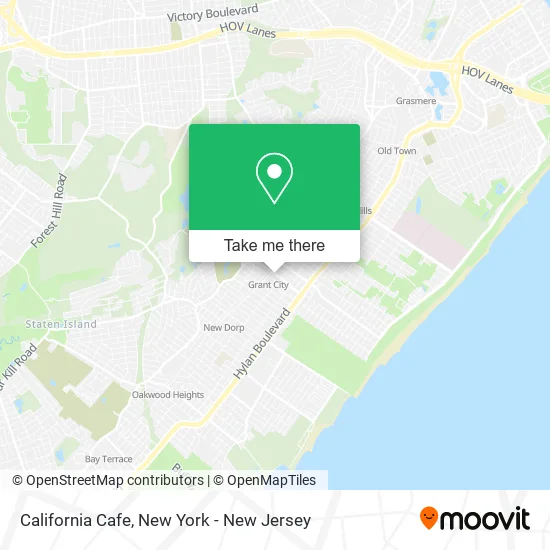 California Cafe map