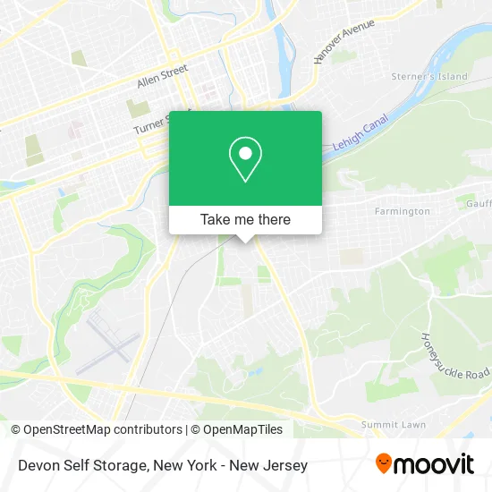 Devon Self Storage map