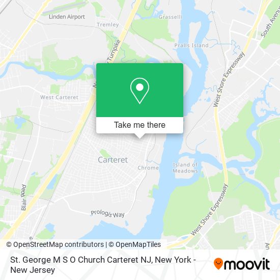 St. George M S O Church Carteret NJ map