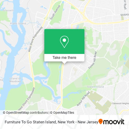 Mapa de Furniture To Go Staten Island