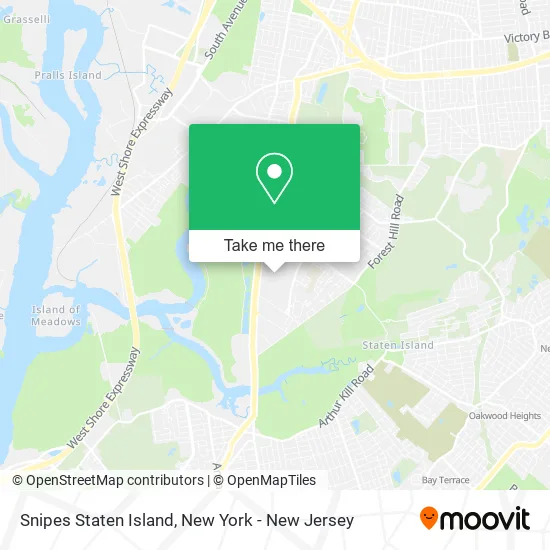 Snipes Staten Island map