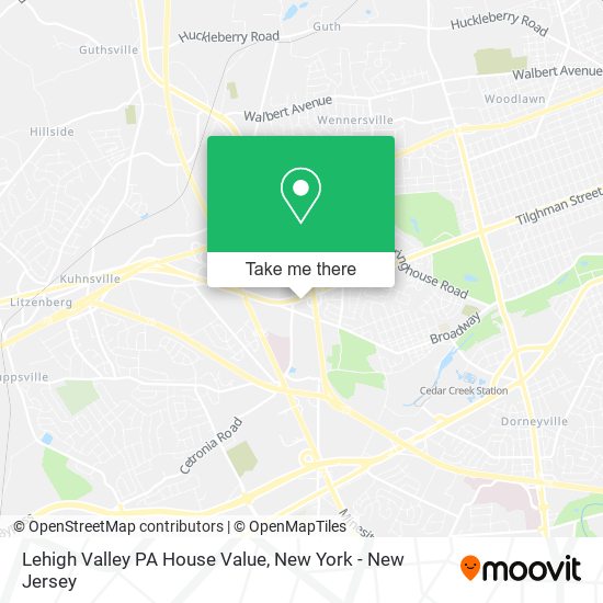 Lehigh Valley PA House Value map