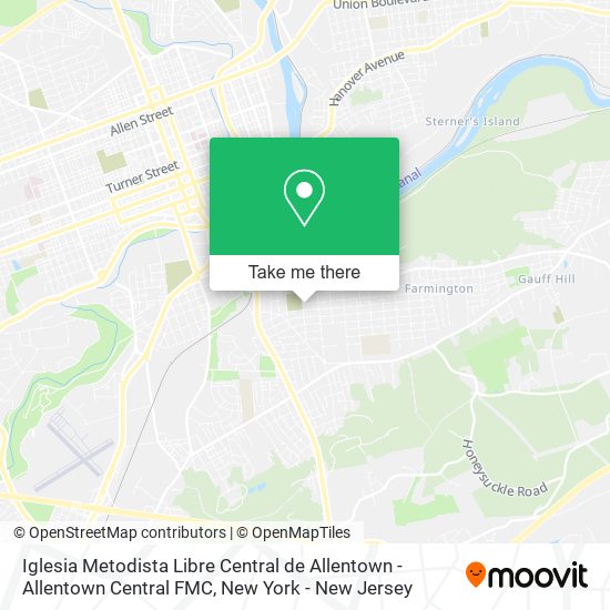 Iglesia Metodista Libre Central de Allentown - Allentown Central FMC map