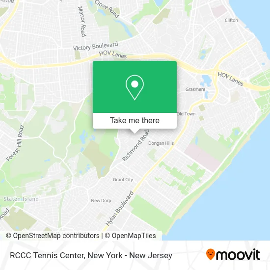 RCCC Tennis Center map