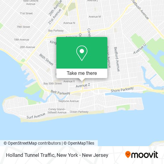 Holland Tunnel Traffic map