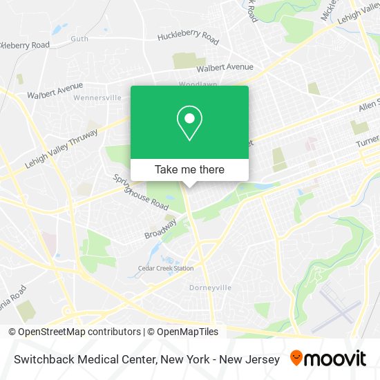Mapa de Switchback Medical Center
